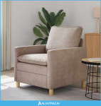 Sofa Bež 76 x 81 x 87,5 cm Poliester - NOVO