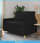 Sofa Crna 126 x 81 x 87,5 cm Tkanina - NOVO