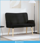 Sofa za dvije osobe Crna 115 x 61 x 87 cm Bouclé - NOVO