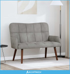 Sofa za dvije osobe Svjetlosiva 115 x 61 x 87 cm Baršun - NOVO