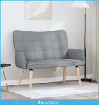 Sofa za dvije osobe Svjetlosiva 115 x 61 x 87 cm Tkanina - NOVO
