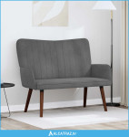 Sofa za dvije osobe Tamnosiva 115 x 61 x 87 cm Baršun - NOVO