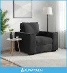 Sofa fotelja crna 100x78x84 cm baršun - NOVO