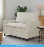 Sofa Krem 126 x 81 x 87,5 cm Baršun - NOVO