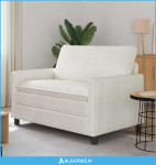 Sofa Krem 126 x 81 x 87,5 cm Poliester - NOVO