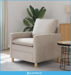 Sofa Krem 76 x 81 x 87,5 cm Poliester - NOVO