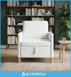 Sofa s pohranom Bijela 72 x 78 x 87 cm Poliester - NOVO