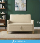 Sofa s pohranom Krem 122 x 78 x 87 cm Poliester - NOVO