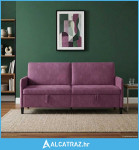 Sofa s pohranom Ljubičasta 192 x 78 x 87 cm Poliester - NOVO