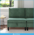 Sofa s pohranom Morska zelena Baršun - NOVO