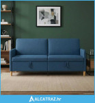 Sofa s pohranom Plava 192 x 78 x 87 cm Poliester - NOVO