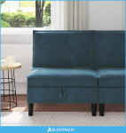 Sofa s pohranom Plava Baršun - NOVO
