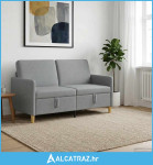 Sofa s pohranom Svjetlosiva 152 x 78 x 87 cm Poliester - NOVO
