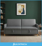 Sofa s pohranom Tamnosiva 192 x 78 x 87 cm Poliester - NOVO