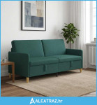 Sofa s pohranom Tamnozelena 192 x 78 x 87 cm Poliester - NOVO