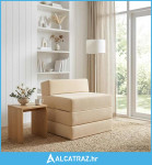 Sofa na razvlačenje Krem 200 x 70 x 15 cm Kordura tekstil - NOVO