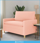 Sofa Ružičasta 126 x 81 x 87,5 cm Tkanina - NOVO