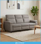 Sofa Sivosmeđa 214 x 90 x 95 cm Tkanina - NOVO