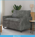 Sofa Svjetlosiva 126 x 81 x 87,5 cm Poliester - NOVO