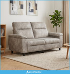 Sofa Svjetlosiva 178 x 90 x 95 cm Umetnička suknja koža - NOVO