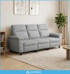 Sofa Svjetlosiva 214 x 90 x 95 cm Tkanina - NOVO