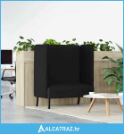Sofa s visokim naslonom 101cm Crna tkanina - NOVO