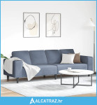 Tkaninska sofa s jastukom Plava 208 cm Baršunasta tkanina - NOVO