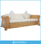 Trosjed od prirodnog ratana s jastucima - NOVO