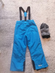Skijaske hlace 122/128 + skijaske rukavice