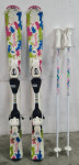 Skije 100 cm Tecnopro + štapovi 85 cm
