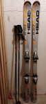 Skije HEAD 156 s vezovima Tyrolia plus štapovi, POKLON ski torba