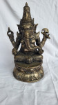 Antikna Brončana Figura GANESHA (Ganeša) — 23 cm / Masivni rad