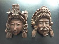 Azijske drevne maske skulptura