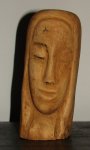 Glava žene - skulptura od drveta