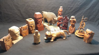 Komplet starih unikatnih drvenih skulptura