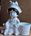 mačka,košara i ja - porculan