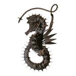 Metal art zidna skulptura morski konjic