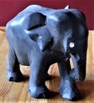 skulptura slonića - drvo / tikovina