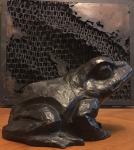 Skulptura - Žaba - Bronca - 31x27x18cm - cca 4,5kg