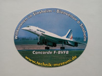 AVION CONCORDE F-BVFB i BOING B767 SAMOLJEPLJIVA NALJEPNICA 15cmx12cm
