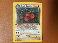 Pokemon karta Dark Dugtrio 6/82 Team Rocket 1st Edition Holo NM Swirl
