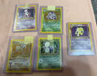 Pokemon karte zlatne Nidoking, Hypno, Hitmonlee, Jumpluff