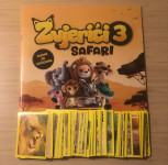Prazan album + kompletan set sličica ZVJERIĆI 3 - SAFARI