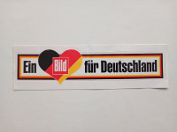 SRCE ZA NJEMAČKU-BILD - ORIGINALNA SAMOLJEPLJIVA NALJEPNICA 21,5 x 6cm