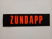 ZÜNDAPP - DVIJE NOVE SAMOLJEPLJIVE NALJEPNICE 30cm x 8cm