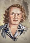 Rudolf Gopas Hopp ? - Akvarel iz 1943. - ženski portret
