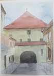 Akvarel "Kamenita vrata"