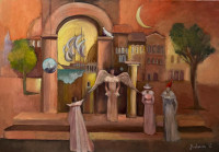 Angel in the city / on canvas / 100x70 by Verica Jadanec