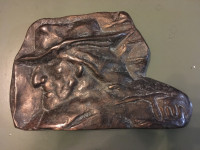 Sniženo! ANTE BRČIĆ - Tin Ujević - Brončana skulptura/reljef - 20x13x3