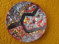 Apstrakcija - Dekorativni oslikani tanjur